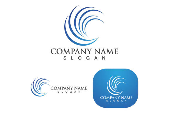 Wave wave logo vector and template icon