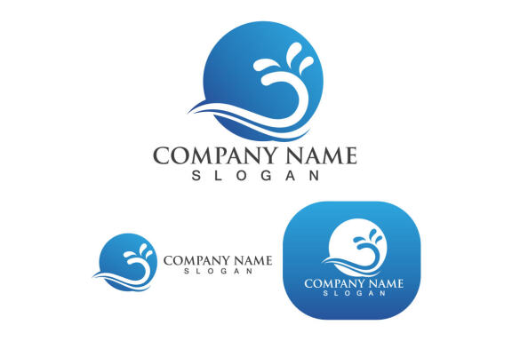Wave wave logo vector and template icon