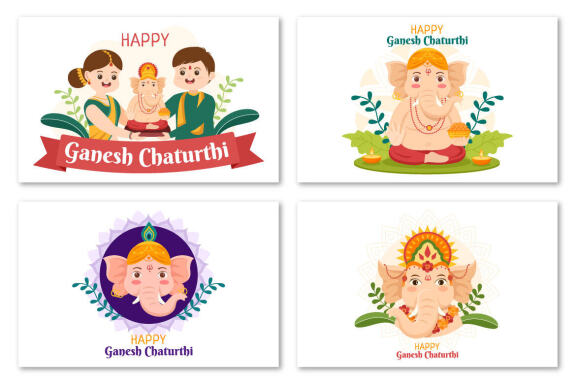 13 Happy Ganesh Chaturthi Illustration