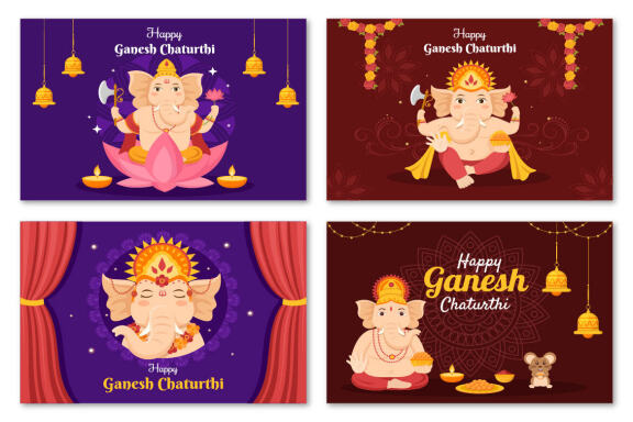 13 Happy Ganesh Chaturthi Illustration