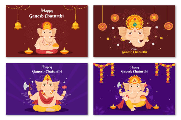 13 Happy Ganesh Chaturthi Illustration