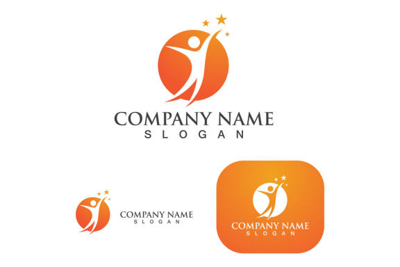 Health life people logo and symbol vector