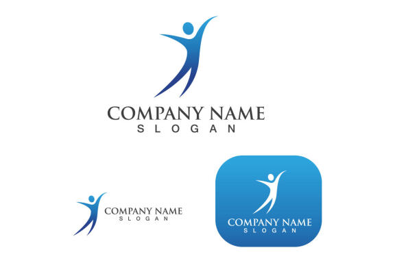 Health life people logo and symbol vector