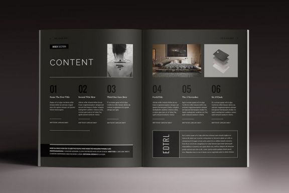 Blackazine Indesign Template