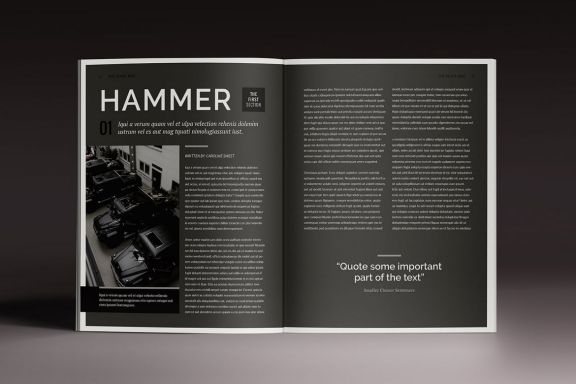 Blackazine Indesign Template