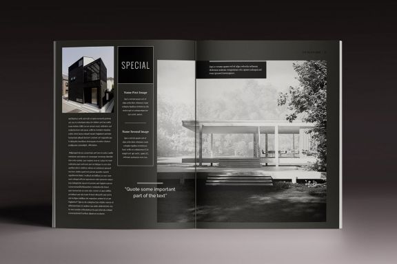 Blackazine Indesign Template