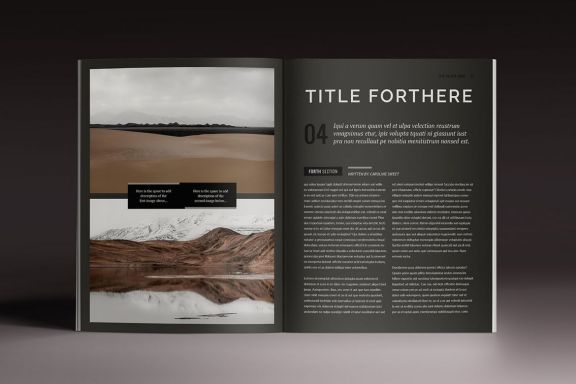 Blackazine Indesign Template