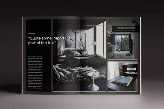 Blackazine Indesign Template