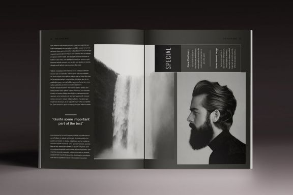 Blackazine Indesign Template