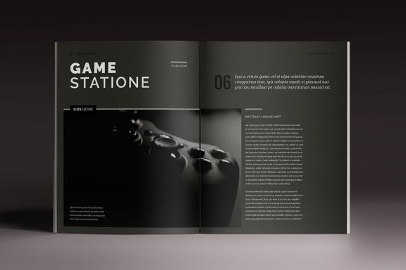 Blackazine Indesign Template
