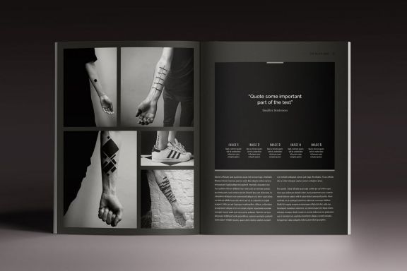 Blackazine Indesign Template
