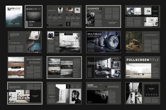 Blackazine Indesign Template