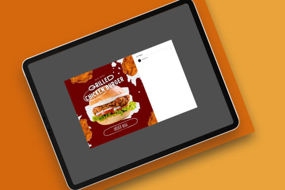 Burger / Food Instagram | Free CANVA Template