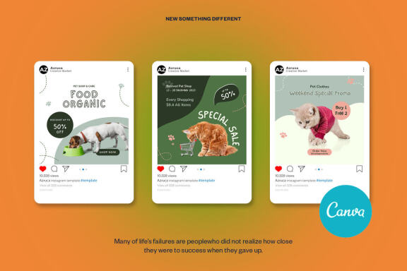 Pet Shop Instagram | CANVA Template