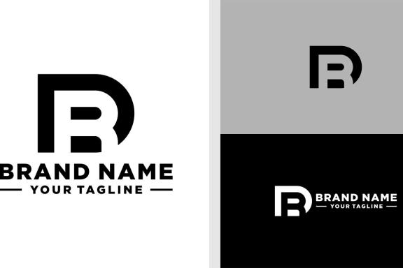 DR LOGO MONOGRAM NEGATIVE SPACE SIMPLE EDITABLE