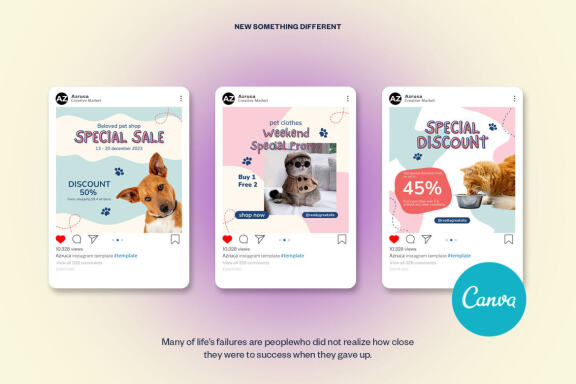 Pet Shop Instagram | CANVA Template