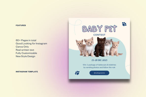 Pet Shop Instagram | CANVA Template