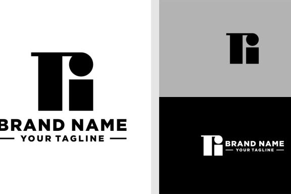 RI LOGO MONOGRAM LOWERCASE UNIQUE EDITABLE