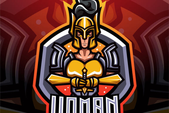 Women Knight Esport Mascot
