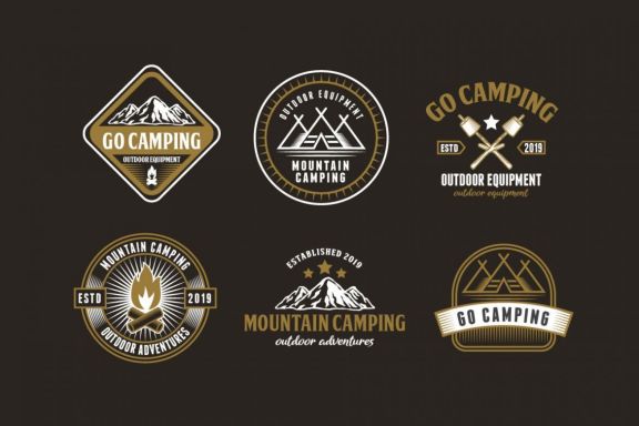 Set of Camping and Adventure Logo Badge