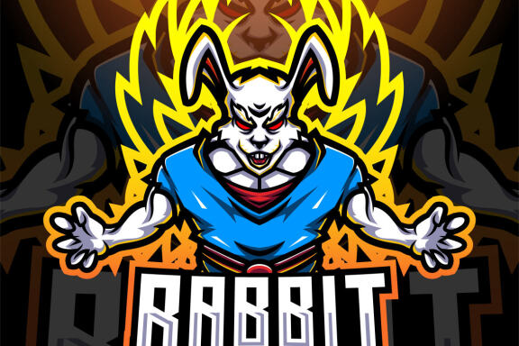 Rabbit Super Esport Mascot
