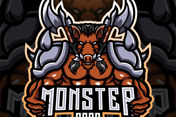 Monster Boar Esport Mascot
