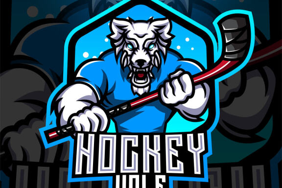Wolf Hockey Esport Mascot