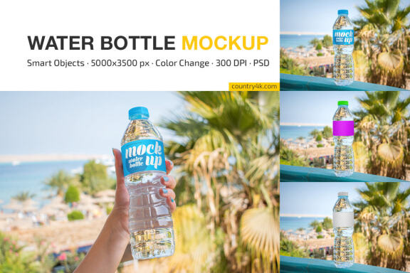 Water Bottle Mockup