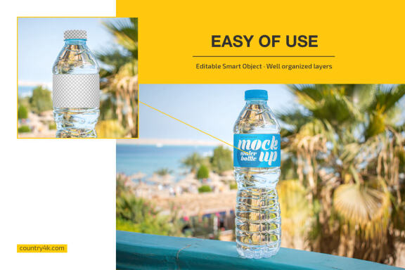 Water Bottle Mockup