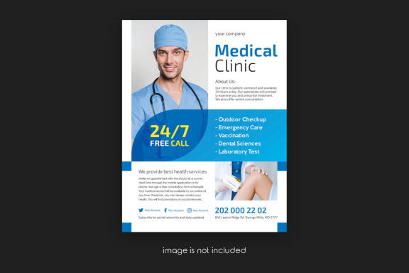 Medical Clinic Flyer PSD Template