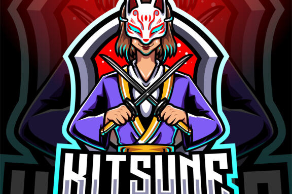 Kitsune Girl Esport Mascot
