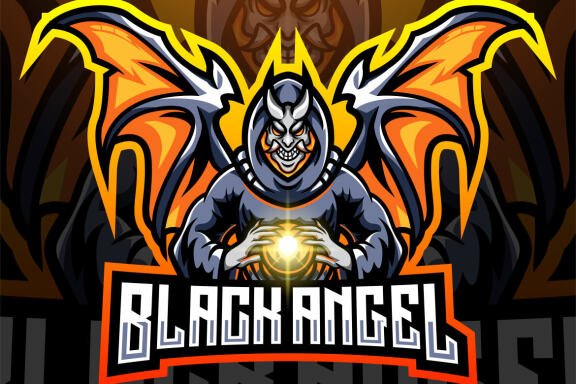 Black Angel Esport Mascot