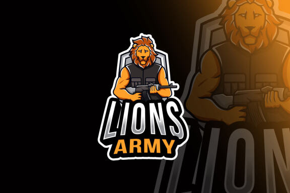 Lions Army Esport Logo Template
