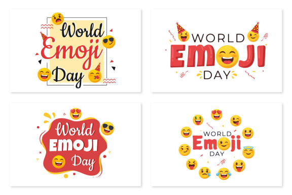 17 World Emoji Day Celebration Illustration