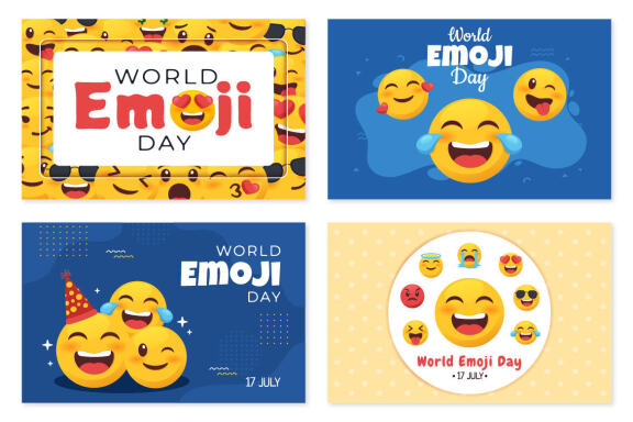 17 World Emoji Day Celebration Illustration