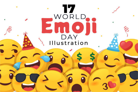 17 World Emoji Day Celebration Illustration
