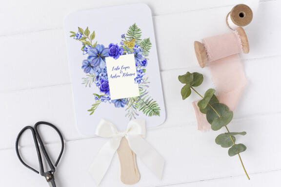 Blue Flower Watercolors Frames. Floral clipart