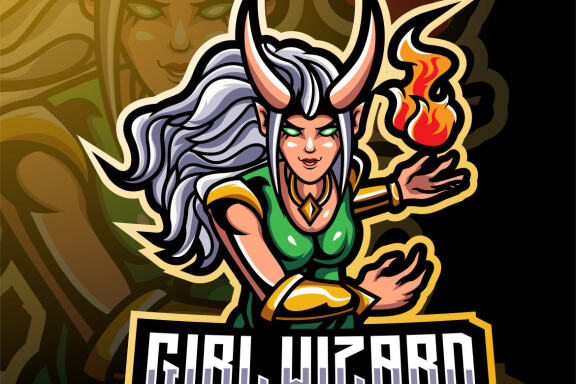 Girls Wizard Esport Mascot