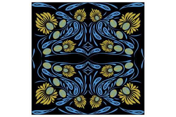 Folk Flowers Pattern Floral Print Ethnic Art