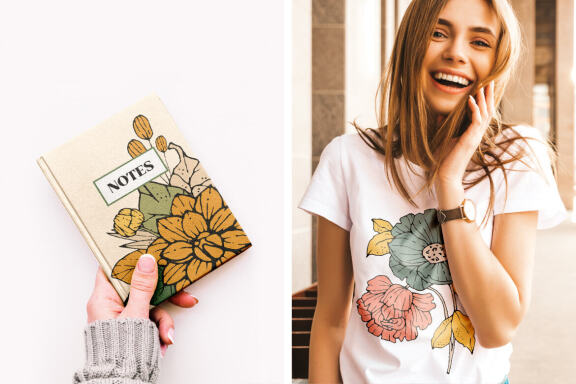 Hand Drawn Flowers Vol. 3 Vector Illustrations