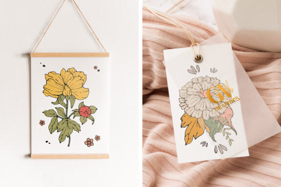 Hand Drawn Flowers Vol. 3 Vector Illustrations