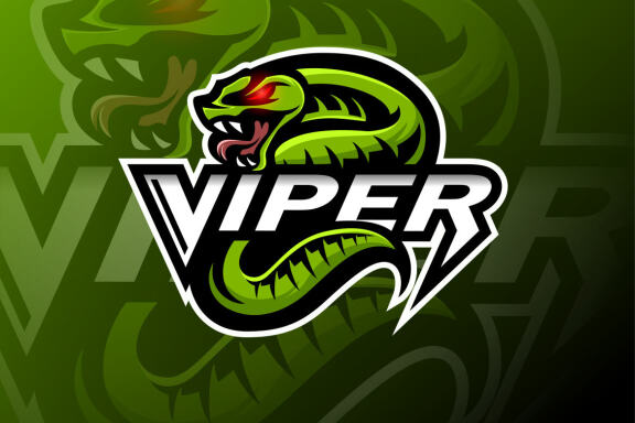 Green Viper Snake Mascot