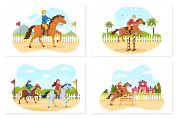 17 Horse Riding Illustration