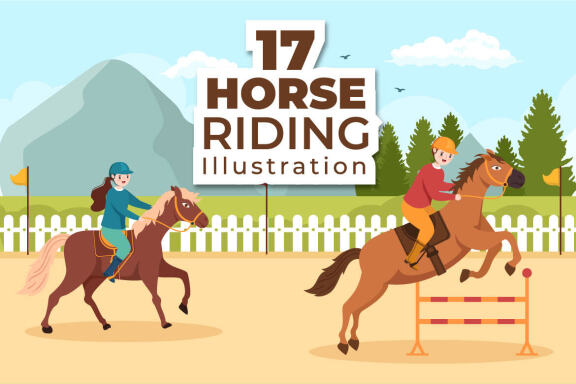 17 Horse Riding Illustration