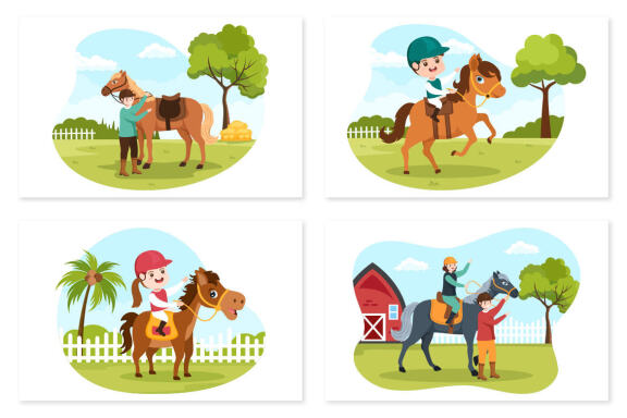 17 Horse Riding Illustration