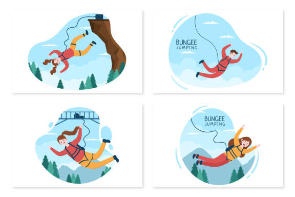 10 Bungee Jumping Illustration