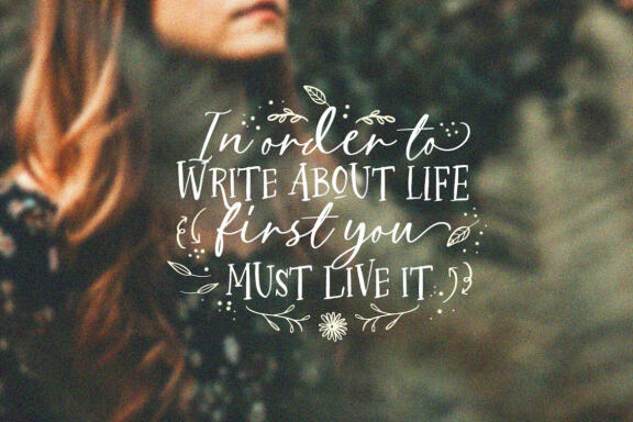 Pretty Garden Font Trio with Doodle