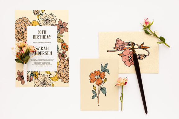 Hand Drawn Flowers Vol. 4 Vector Illustrations