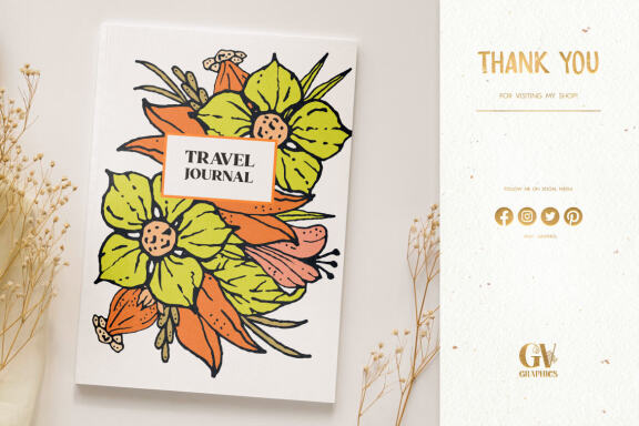 Hand Drawn Flowers Vol. 4 Vector Illustrations