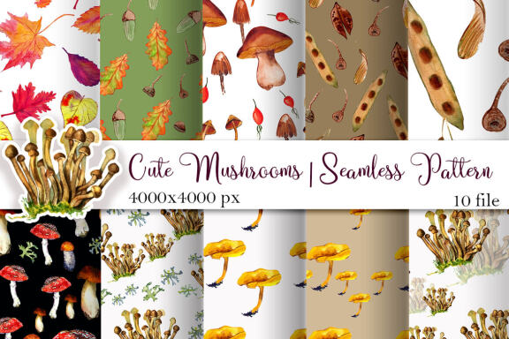 Mushroom autumn patterns